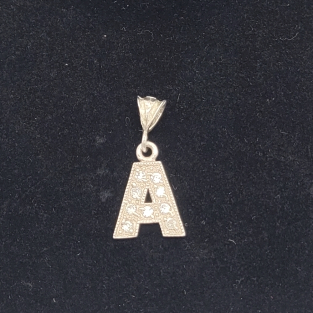 Initial Gold Tone Necklace Pendant 925 Silver​​​